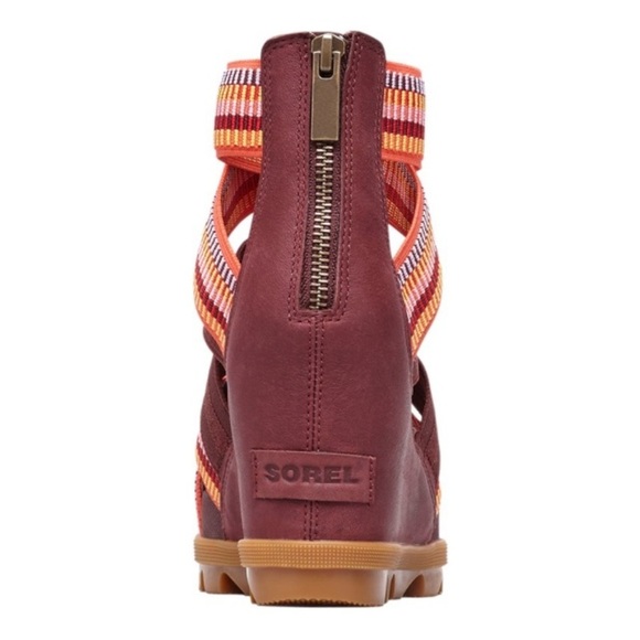 SOREL Joanie II Strap Stripes Sandal 6.5 Platform Beach Maximalist Resortwear - Picture 5 of 16